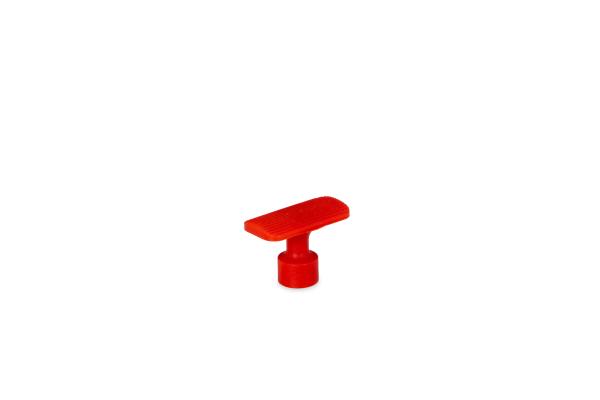 Klebeadapter - Klebepad - 16 x 32 mm - rot- rechteckig - geriffelte Struktur